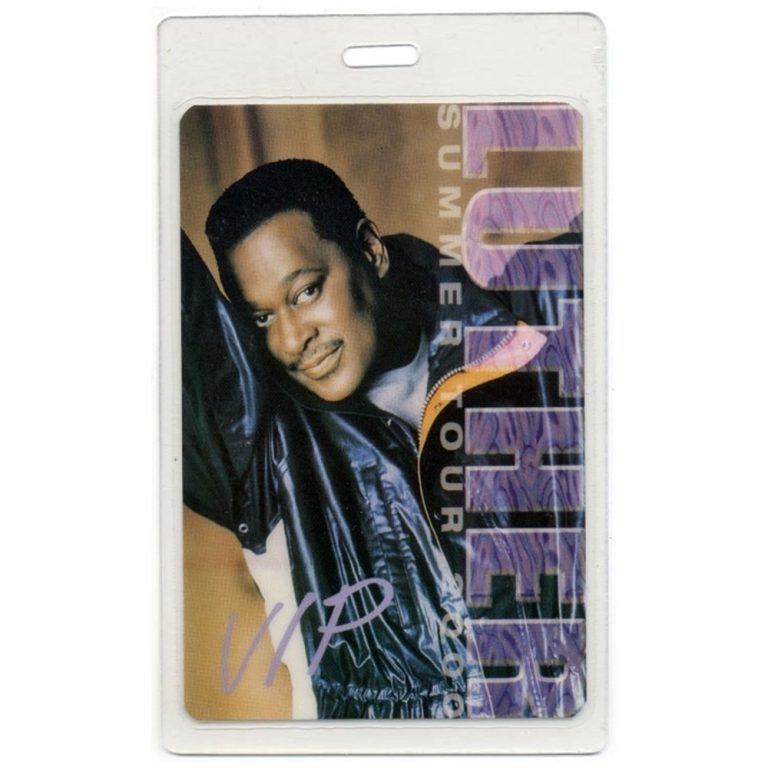 Luther Vandross 2000 Concert Tour VIP Laminated Backstage Pass