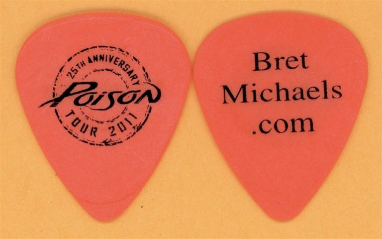 Poison Bret Michaels Vintage Guitar Pick - 2011 25th Anniversary Tour