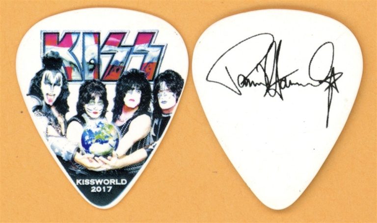KISS Paul Stanley Denmark Flag Vintage Guitar Pick - 2017 KISSWORLD Tour