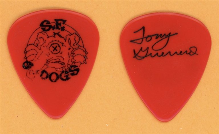 S.F. Dogs Tony Guerrero Vintage Guitar Pick - 1990 US Tour
