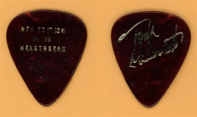 New Edition Tom McDermott Rick James Vintage Guitar Pick - 1986 Heartbreak Tour
