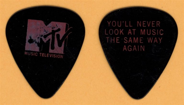 MTV Music Television Vintage Guitar Pick - 1981 Promotional Tour