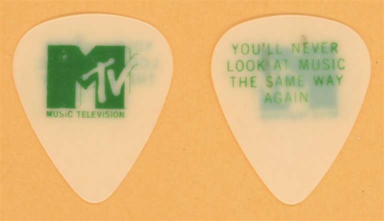 MTV Music Television Vintage Guitar Pick - 1981 Promotional Tour