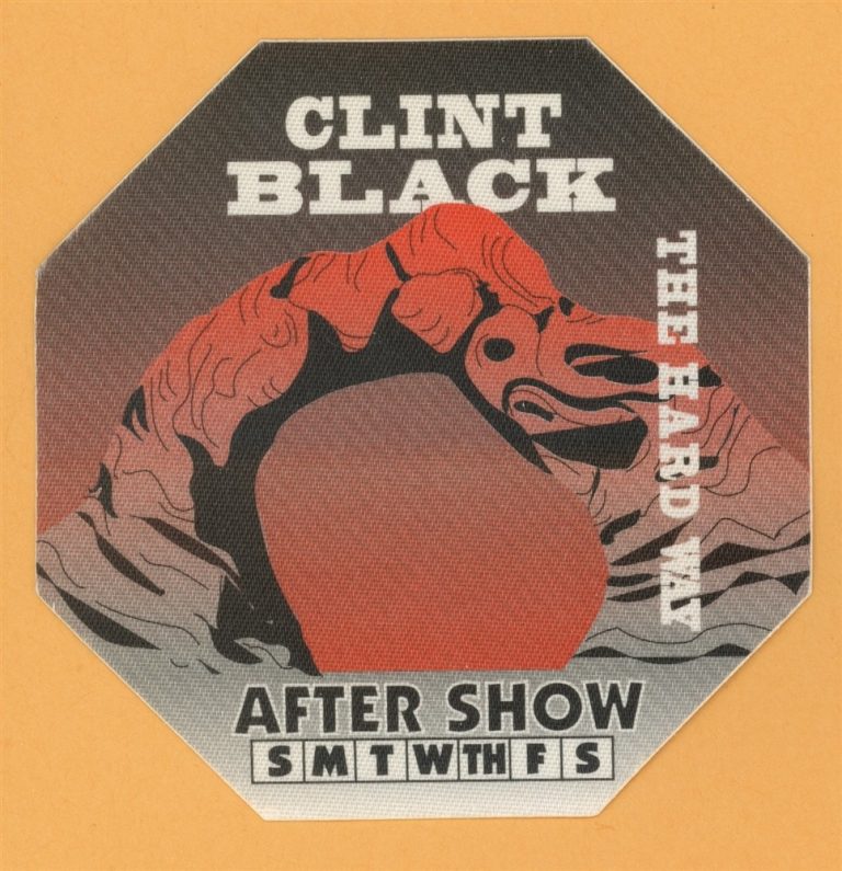 Clint Black 1992 The Hard Way Concert Tour AFTER SHOW Backstage Pass