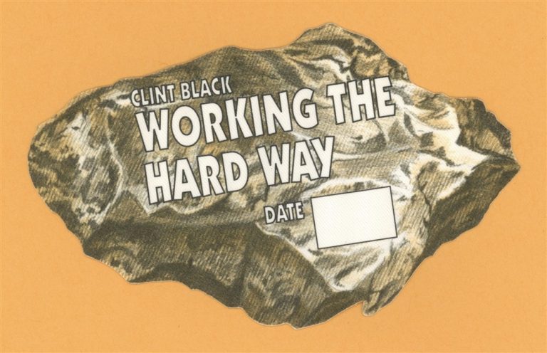 Clint Black 1992 The Hard Way Concert Tour WORKING Backstage Pass