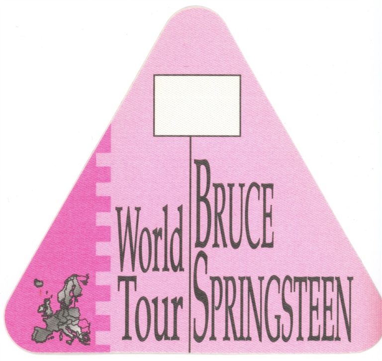 Bruce Springsteen 1992 Human Touch Concert Tour After Show Backstage Pass