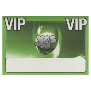 Yes 2001 Magnification Concert Tour VIP Backstage Pass