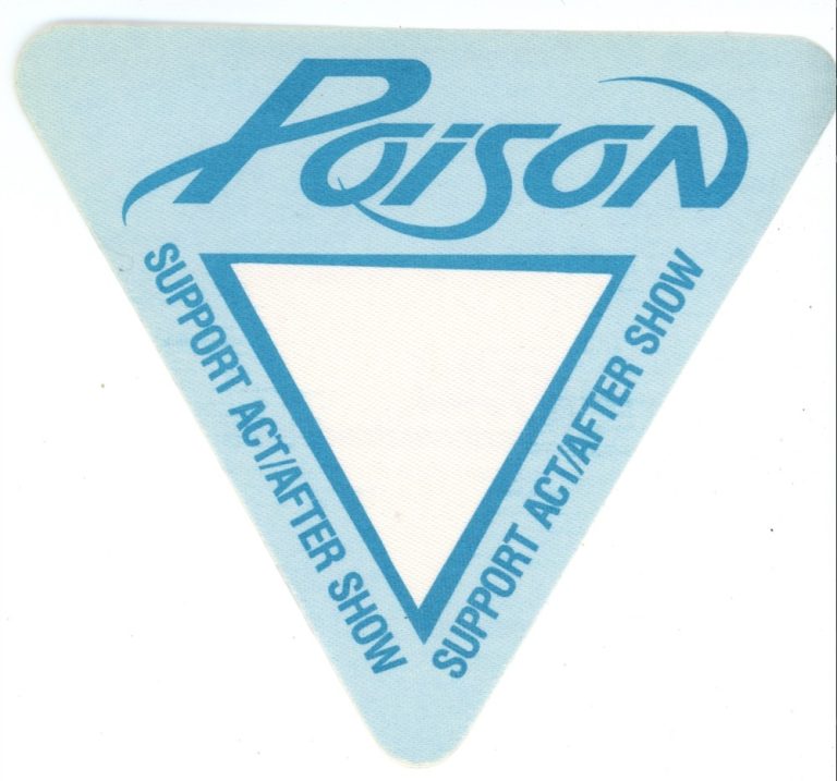 Poison 1988 Open Up and Say Ahh Concert Tour Support Act Backstage Pass