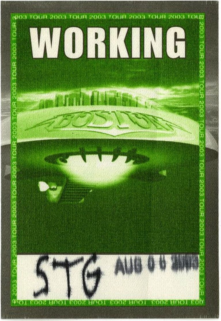 Boston 2003 Corporate America Concert Tour Working Backstage Pass