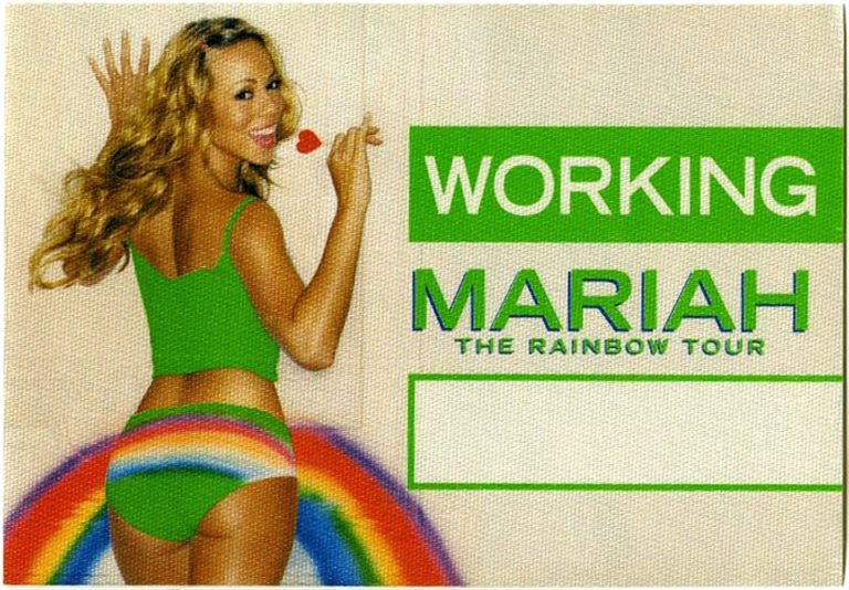 Mariah Carey 2000 Rainbow Concert Tour Working Backstage Pass