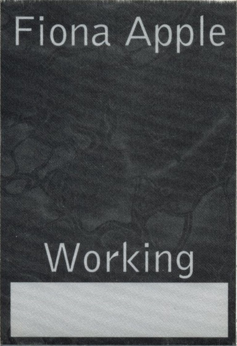 Fiona Apple 1997 Tidal Concert Tour Working Backstage Pass