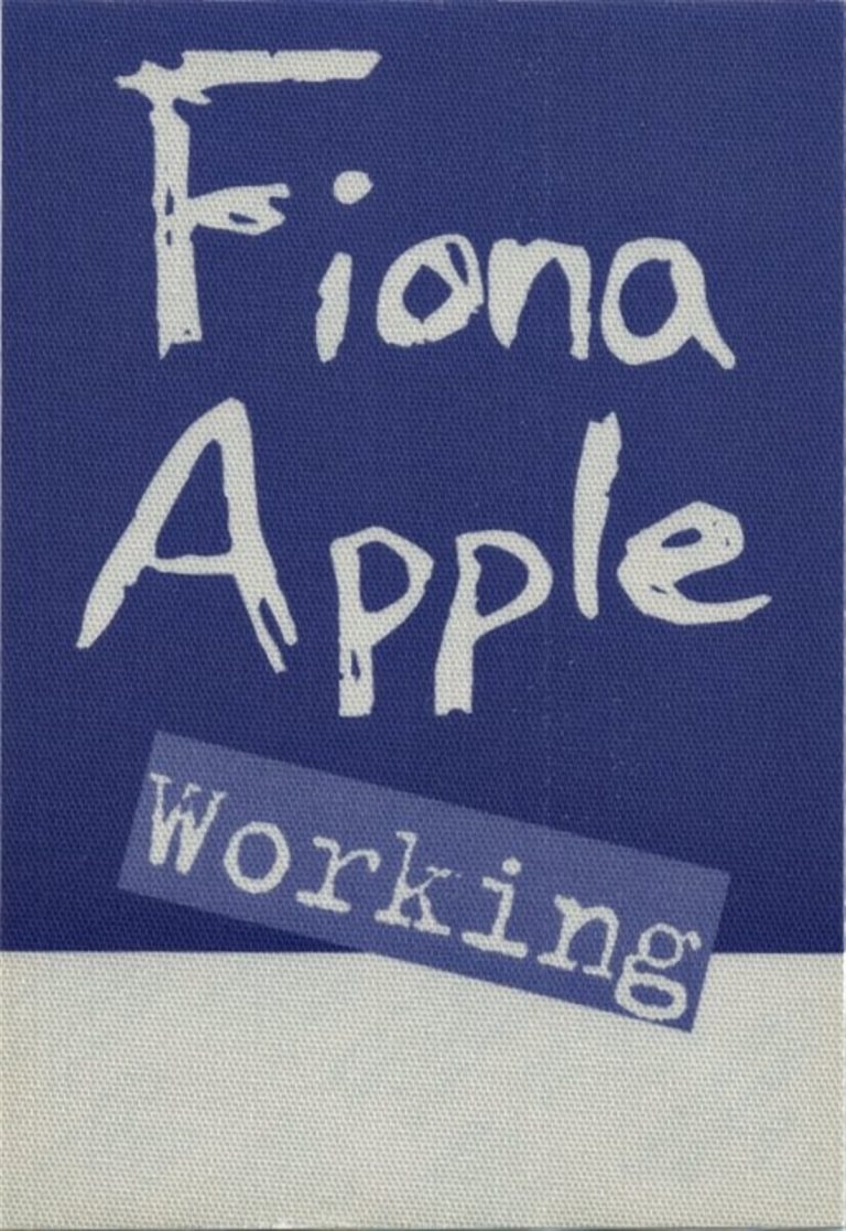 Fiona Apple 1999 When the Pawn Concert Tour Working Backstage Pass