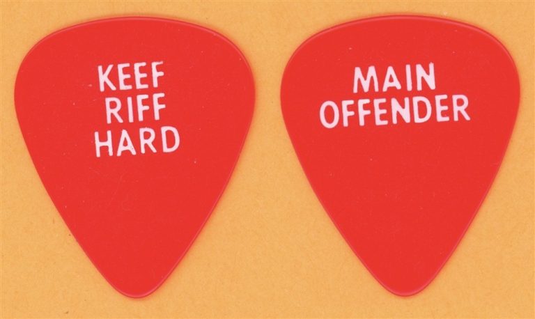 Rolling Stones Keith Richards Vintage Guitar Pick - 1992 Main Offender Tour