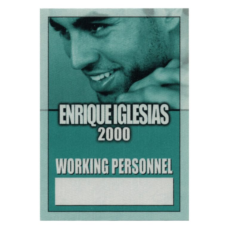 Enrique Iglesias 2000 Concert Tour Working Backstage Pass