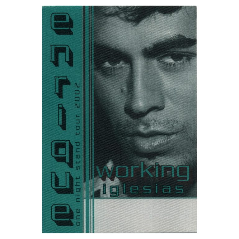 Enrique Iglesias 2002 Quizás Concert Tour Working Backstage Pass