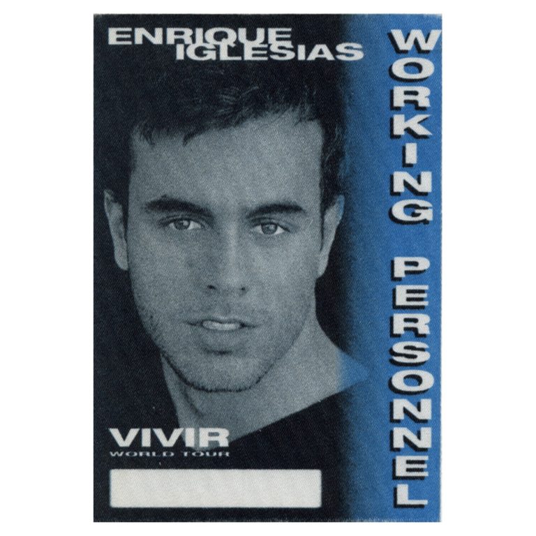 Enrique Iglesias 1997 Vivir Concert Tour Working Backstage Pass