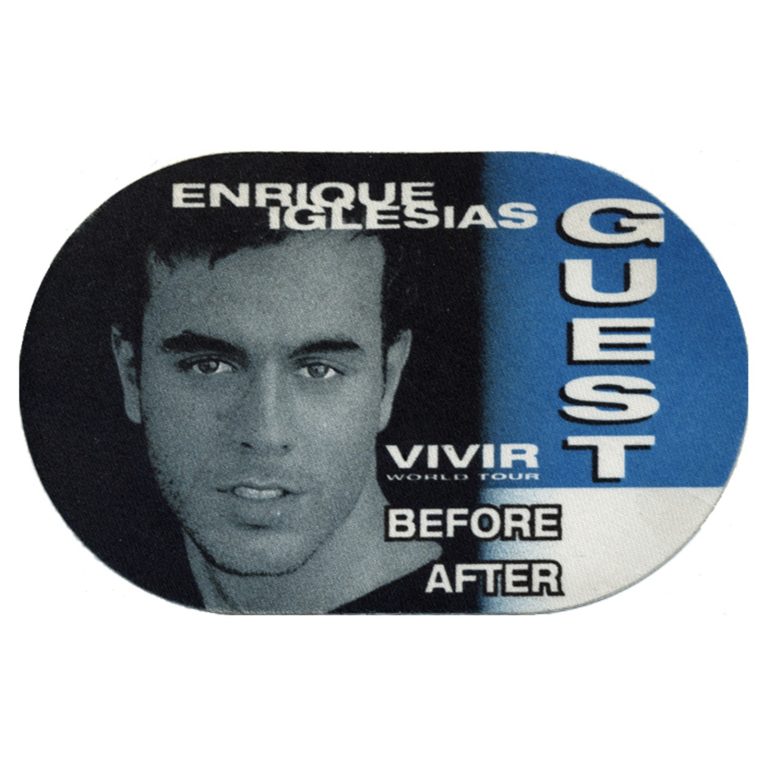 Enrique Iglesias 1997 Vivir Concert Tour Guest Backstage Pass