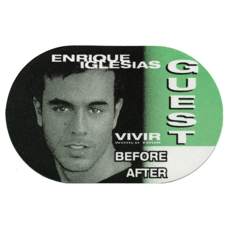 Enrique Iglesias 1997 Vivir Concert Tour Guest Backstage Pass