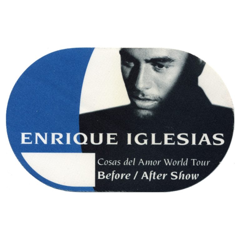 Enrique Iglesias 1998 Cosas del Amor Concert Tour Aftershow Backstage Pass