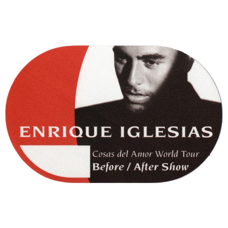 Enrique Iglesias 1998 Cosas del Amor Concert Tour Aftershow Backstage Pass