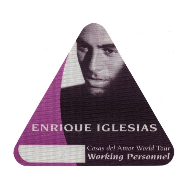 Enrique Iglesias 1998 Cosas Del Amor Concert Tour Working Backstage Pass