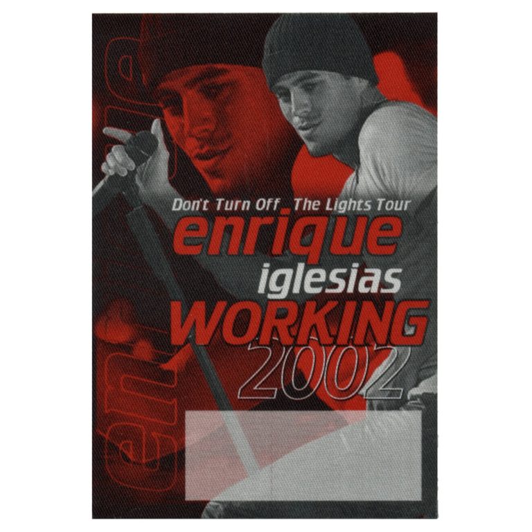 Enrique Iglesias 2002 Quizás Concert Tour Working Backstage Pass