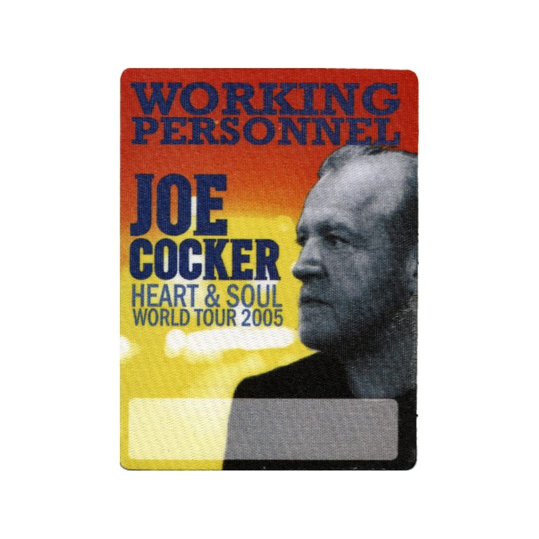 Joe Cocker 2005 Heart & Soul Concert Tour Working Backstage Pass