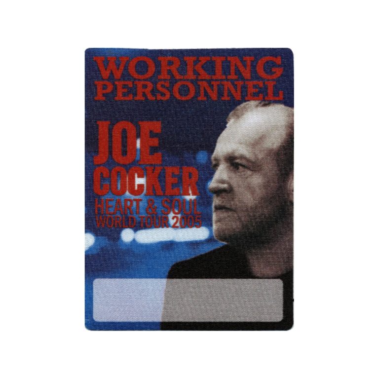 Joe Cocker 2005 Heart & Soul Concert Tour Working Backstage Pass