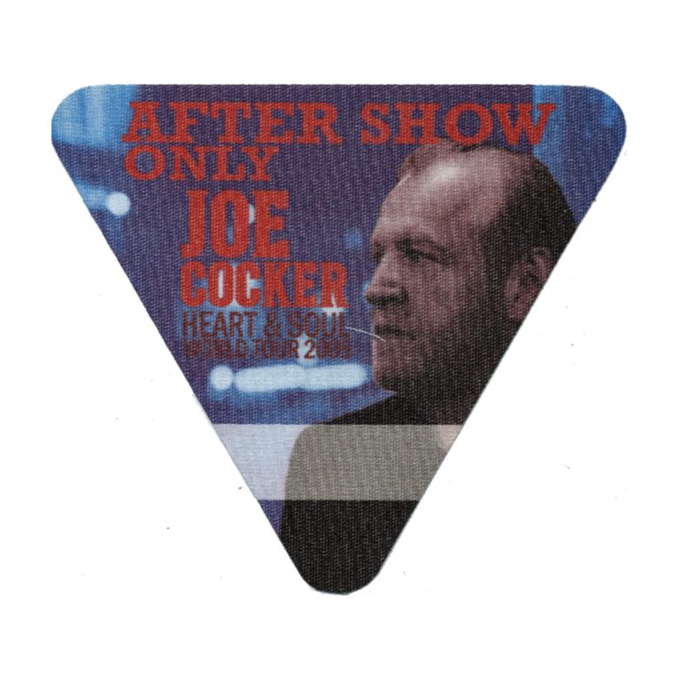 Joe Cocker 2005 Heart & Soul Concert Tour After Show Backstage Pass