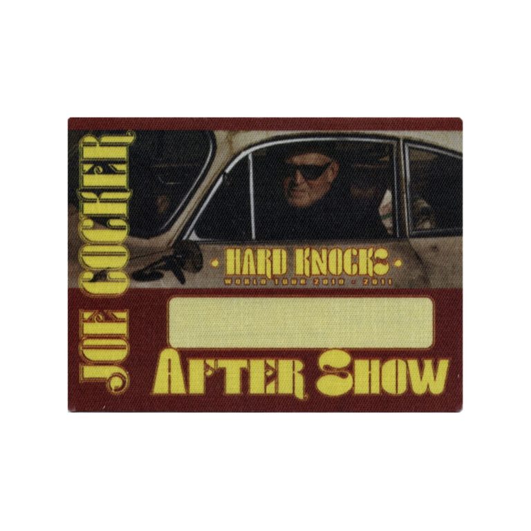 Joe Cocker 2010 Hard Knocks Concert Tour After Show Backstage Pass