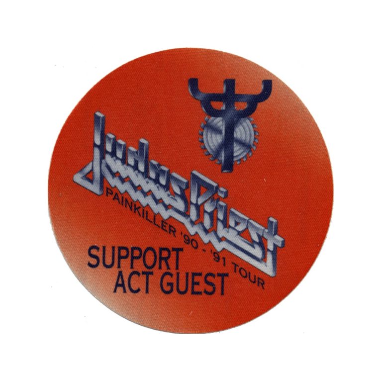 Judas Priest 1990 Painkiller Concert Tour Support Act Backstage Pass