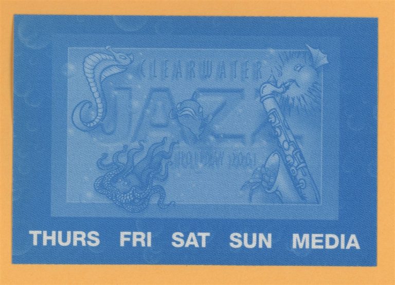 Clearwater Jazz 2001 Festival Concert Tour Backstage Pass