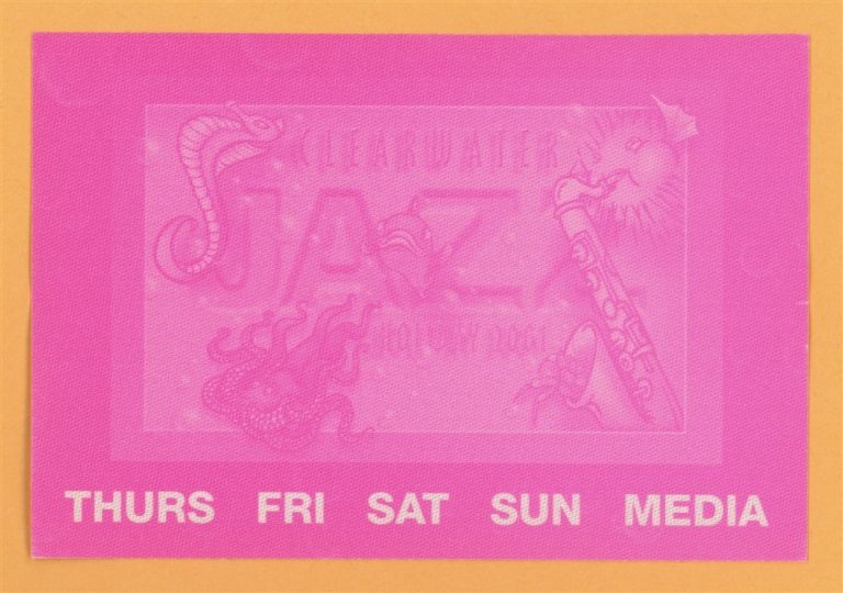 Clearwater Jazz 2001 Festival Concert Tour Backstage Pass