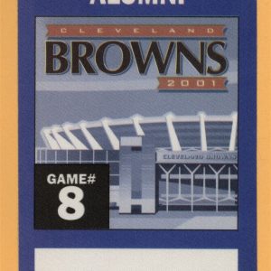 Cleveland Browns 2001 Football ALUMNI Backstage Pass