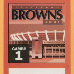 Cleveland Browns 2001 Football Puppy Pound Backstage Pass