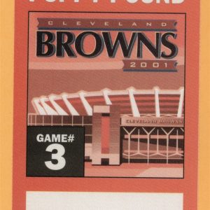 Cleveland Browns 2001 Football Puppy Pound Backstage Pass