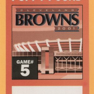 Cleveland Browns 2001 Football Puppy Pound Backstage Pass
