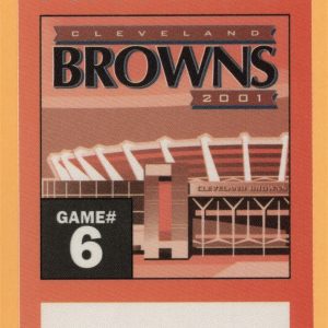 Cleveland Browns 2001 Football Puppy Pound Backstage Pass