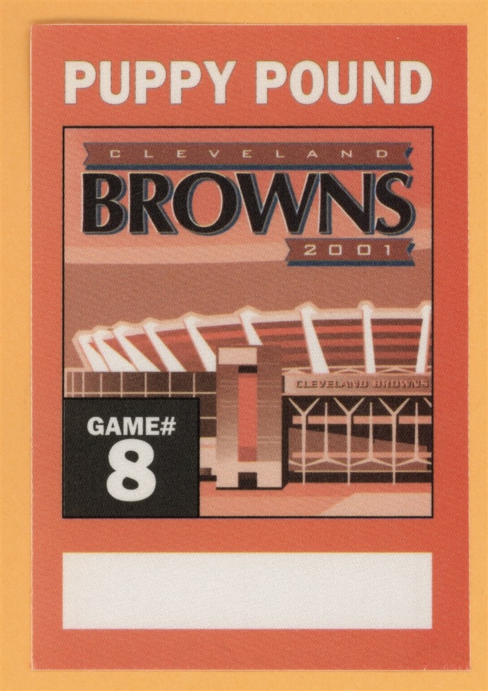 Cleveland Browns 2001 Football Puppy Pound Backstage Pass