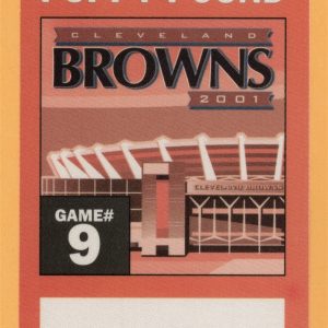 Cleveland Browns 2001 Football Puppy Pound Backstage Pass