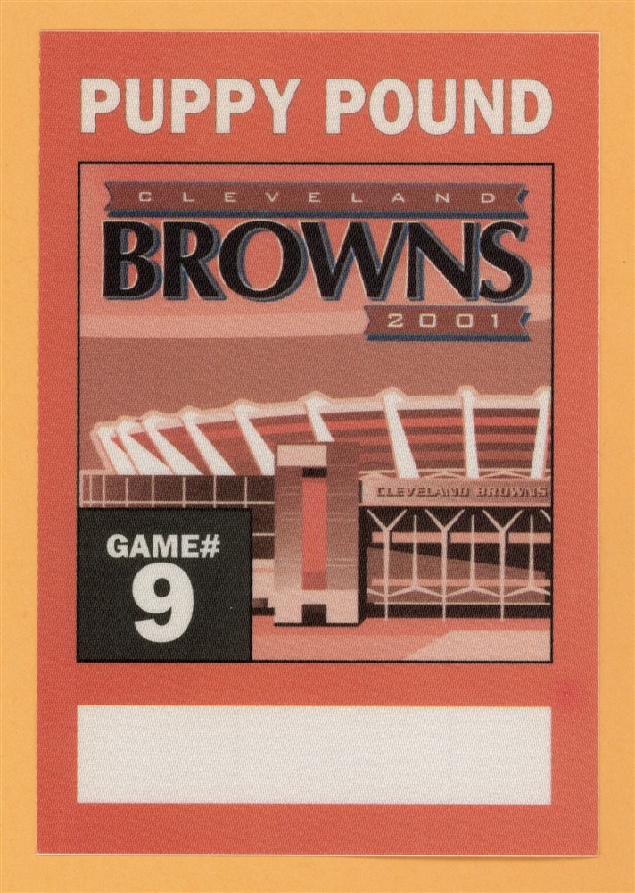 Cleveland Browns 2001 Football Puppy Pound Backstage Pass