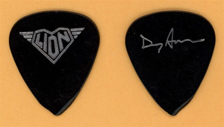 Lion Doug Aldrich Vintage Guitar Pick - 1987 Dangerous Attraction Tour