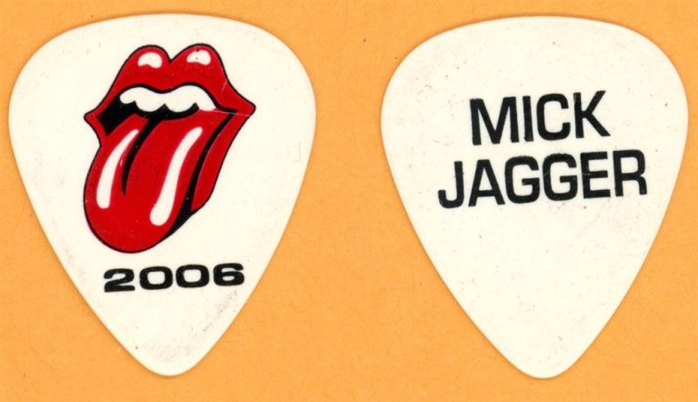 Rolling Stones Mick Jagger Vintage Guitar Pick - 2006 Bigger Bang Tour