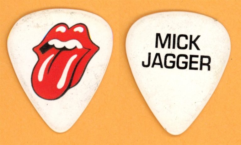 Rolling Stones Mick Jagger Vintage Guitar Pick - 2015 Tour