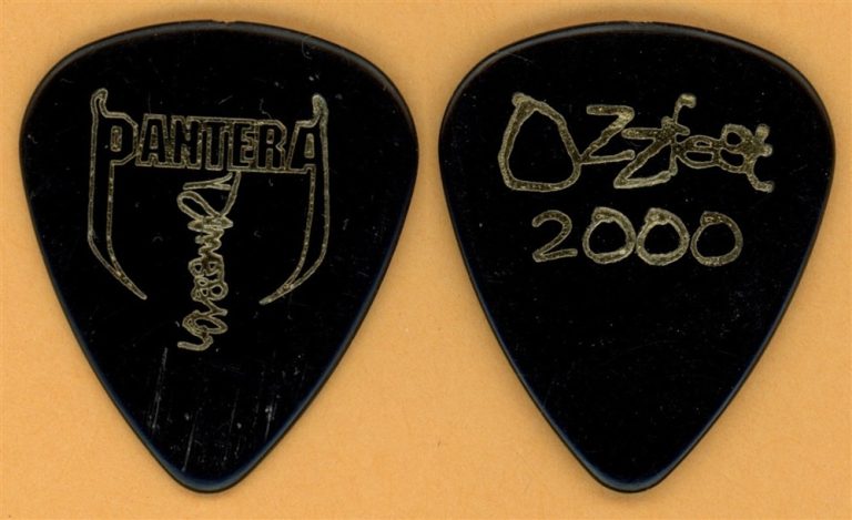 Pantera Dimebag Darrell Abbott Vintage Guitar Pick - 2000 Ozzfest Tour