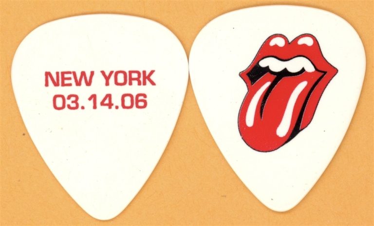 Rolling Stones Keith Richards NEW YORK Guitar Pick - 2006 Bigger Bang Tour
