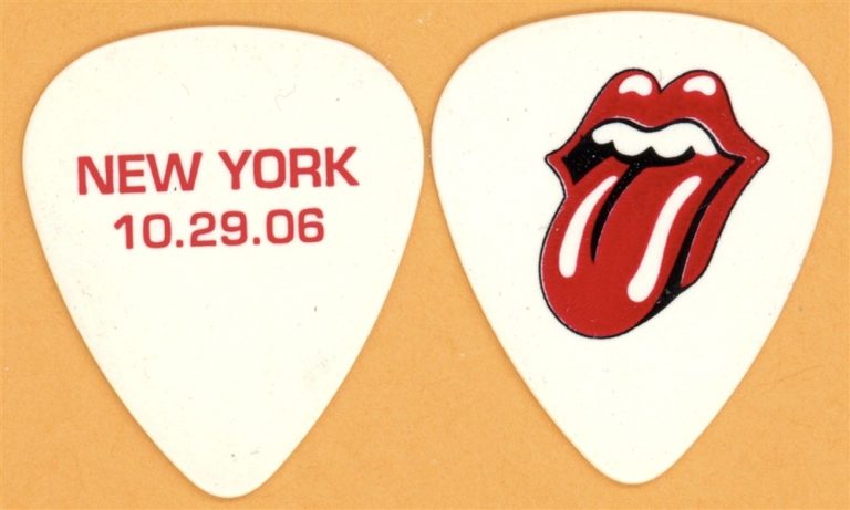 Rolling Stones Keith Richards NEW YORK Guitar Pick - 2006 Bigger Bang Tour
