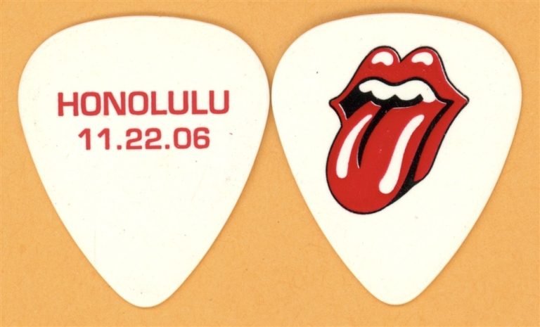 Rolling Stones Keith Richards HONOLULU Guitar Pick - 2006 Bigger Bang Tour