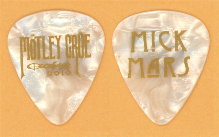 Motley Crue Mick Mars Vintage Guitar Pick - 2010 Ozzfest Tour