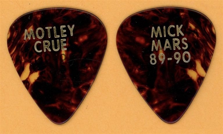 Motley Crue Mick Mars Gold on Shell Guitar Pick - 1989 Dr. Feelgood Tour